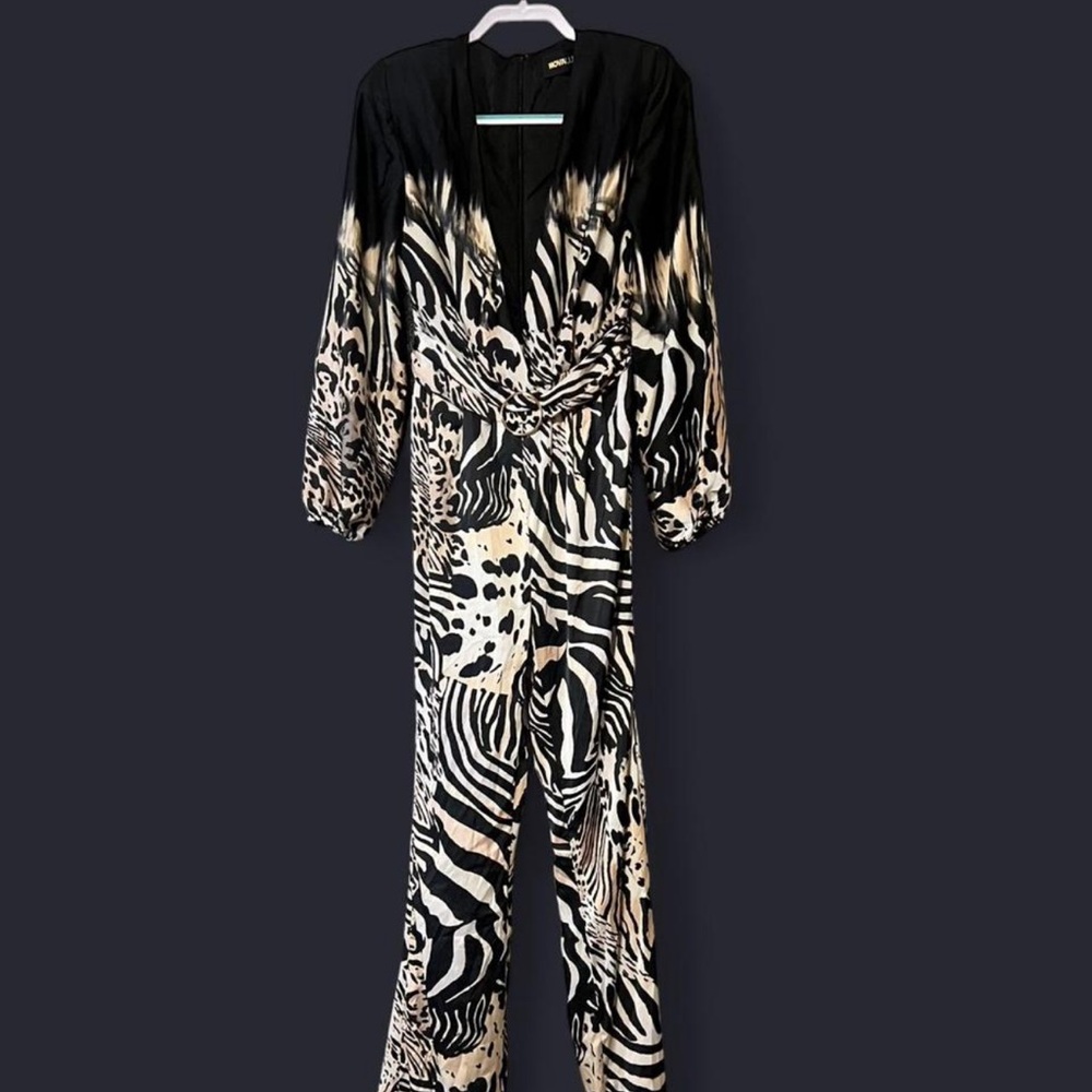 Stylish Black and Cream Jumpsuit